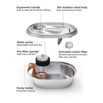 YES4PETS 2L Automatic Electric Pet Water Fountain Dog Cat Stainless Steel Feeder Bowl Dispenser - Pet Care > Dog