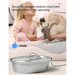 YES4PETS 2L Automatic Electric Pet Water Fountain Dog Cat Stainless Steel Feeder Bowl Dispenser - Pet Care > Dog