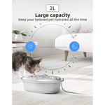 YES4PETS 2L Automatic Electric Pet Water Fountain Dog Cat Stainless Steel Feeder Bowl Dispenser - Pet Care > Dog