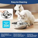 YES4PETS 2L Automatic Electric Pet Water Fountain Dog Cat Stainless Steel Feeder Bowl Dispenser - Pet Care > Dog