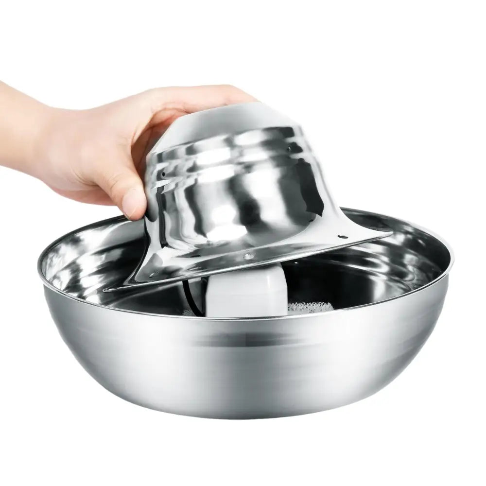 YES4PETS 2L Automatic Electric Pet Water Fountain Dog Cat Stainless Steel Feeder Bowl Dispenser - Pet Care > Dog