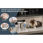 YES4PETS 3.2L Automatic Electric Pet Water Fountain Dog Cat Stainless Steel Feeder Bowl Dispenser - Pet Care > Dog