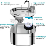 YES4PETS 3.2L Automatic Electric Pet Water Fountain Dog Cat Stainless Steel Feeder Bowl Dispenser - Pet Care > Dog