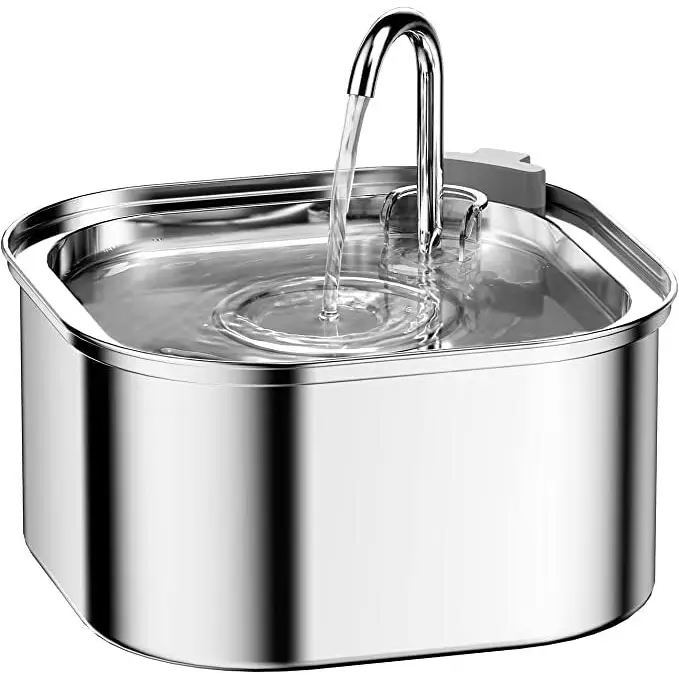 YES4PETS 3.2L Automatic Electric Pet Water Fountain Dog Cat Stainless Steel Feeder Bowl Dispenser - Pet Care > Dog