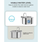 YES4PETS 3.2L Automatic Electric Pet Water Fountain Dog Cat Stainless Steel Feeder Bowl Dispenser - Pet Care > Dog