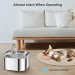 YES4PETS 3.2L Automatic Electric Pet Water Fountain Dog Cat Stainless Steel Feeder Bowl Dispenser - Pet Care > Dog