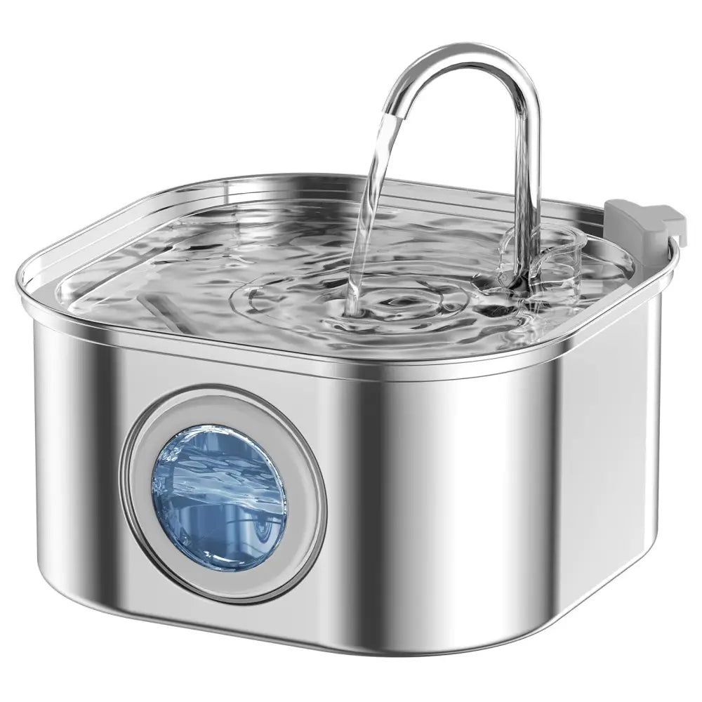 YES4PETS 3.2L Automatic Electric Pet Water Fountain Dog Cat Stainless Steel Feeder Bowl Dispenser - Pet Care > Dog
