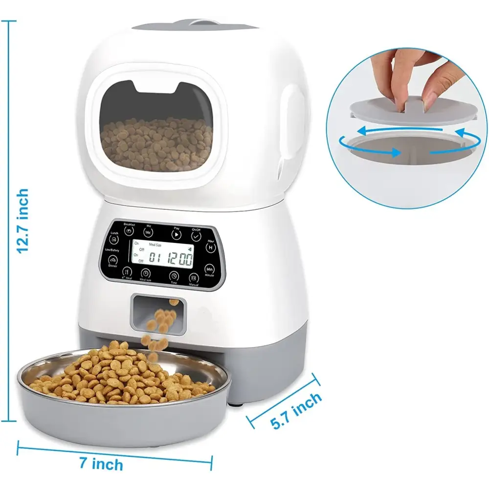 YES4PETS 3.5L Visible Automatic Digital Pet Dog Cat Feeder Food Bowl Dispenser - Pet Care > Dog Supplies > Dog Bowls
