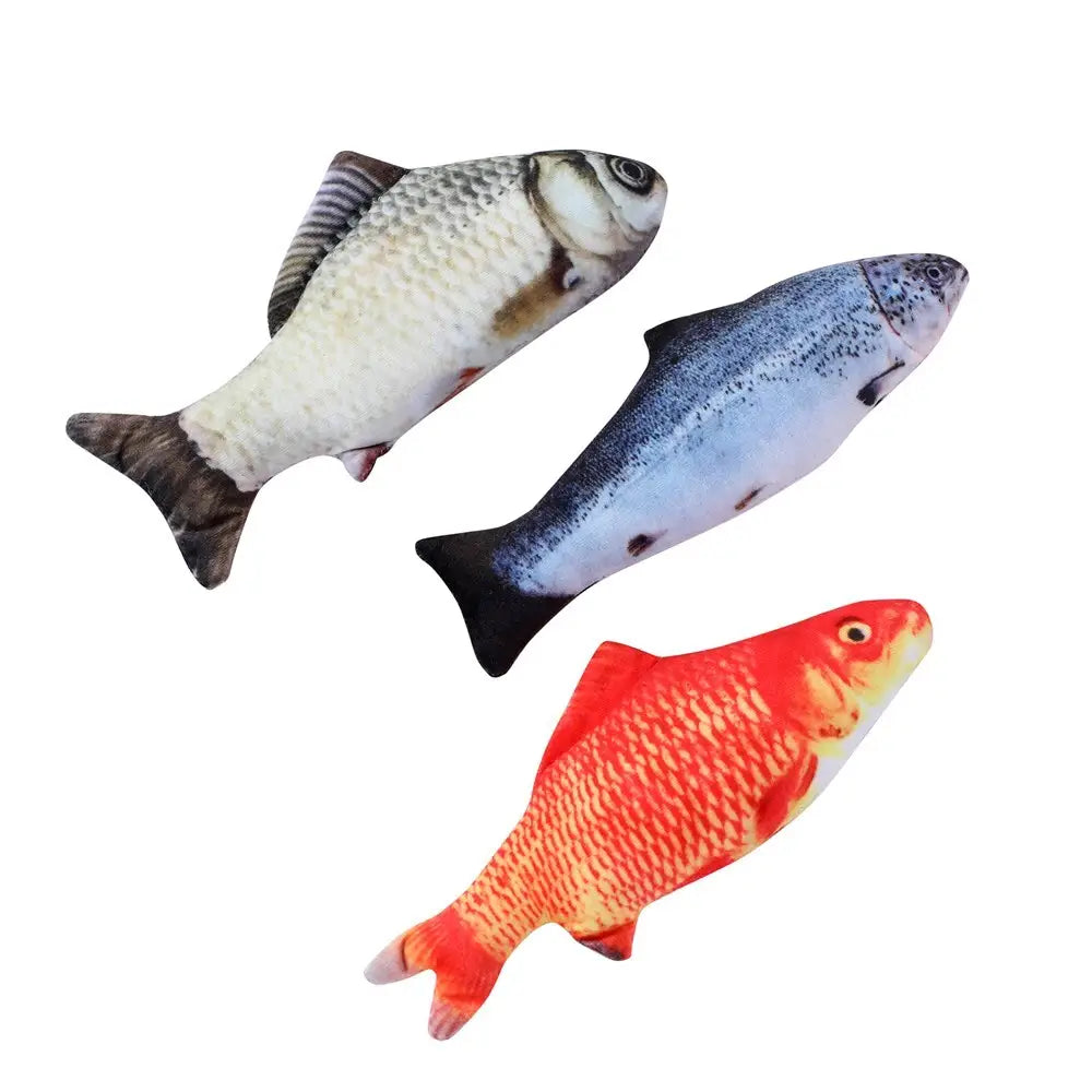 YES4PETS 3 X Real Fish Printed Kitten Cat Catnip Toy 20 cm - Pet Care > Toys > Cat Toys