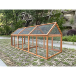YES4PETS 350 CM XXL Chicken Coop Rabbit Hutch Ferret Cage Hen Chook Cat Kitten House With Run - Pet Care > Coops &