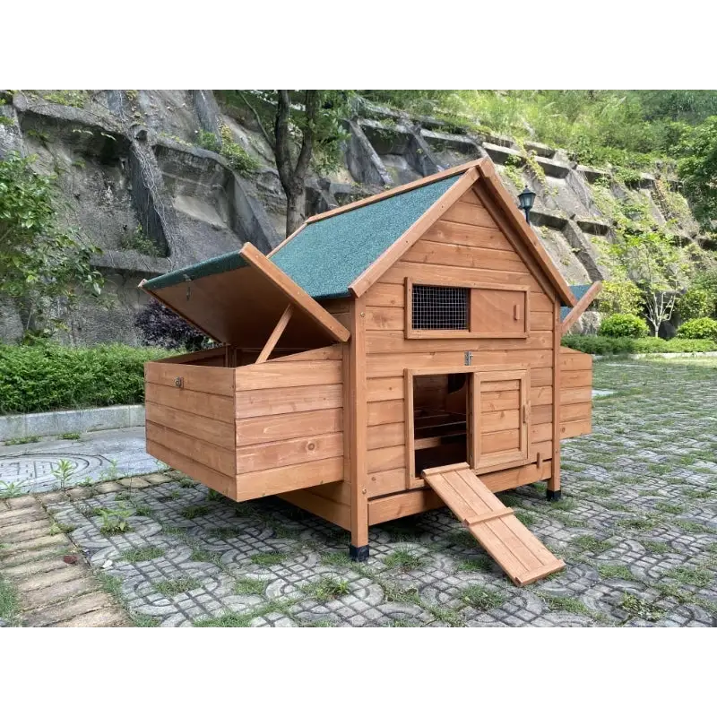 YES4PETS 350 CM XXL Chicken Coop Rabbit Hutch Ferret Cage Hen Chook Cat Kitten House With Run - Pet Care > Coops &
