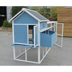 YES4PETS 371 cm Blue XXL Chicken Coop Rabbit Guinea Pig Hutch Ferret Hen Cat Kitten House - Pet Care > Coops & Hutches