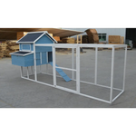 YES4PETS 371 cm Blue XXL Chicken Coop Rabbit Guinea Pig Hutch Ferret Hen Cat Kitten House - Pet Care > Coops & Hutches