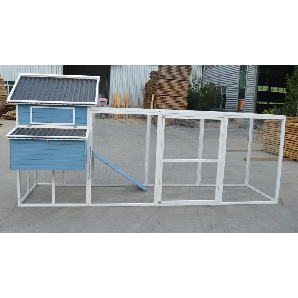 YES4PETS 371 cm Blue XXL Chicken Coop Rabbit Guinea Pig Hutch Ferret Hen Cat Kitten House - Pet Care > Coops & Hutches