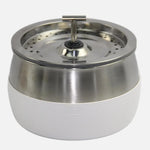 YES4PETS 3L Automatic Electric Pet Water Fountain Dog Cat Stainless Steel Feeder Bowl Dispenser White - Pet Care > Dog