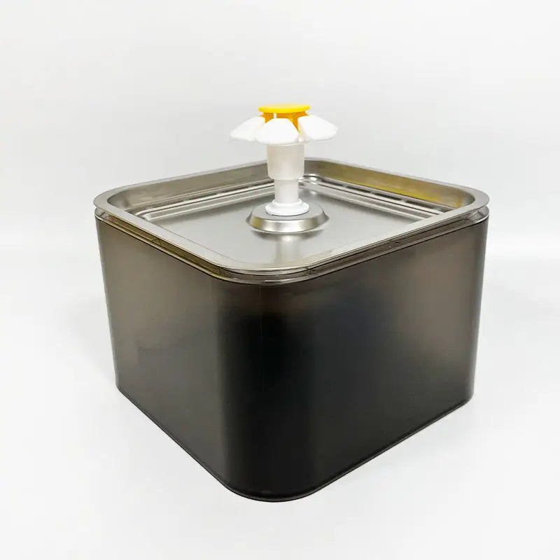 YES4PETS 3L Automatic Electric Pet Water Fountain Dog Cat Stainless Steel Feeder Bowl Dispenser Grey - Pet Care > Dog