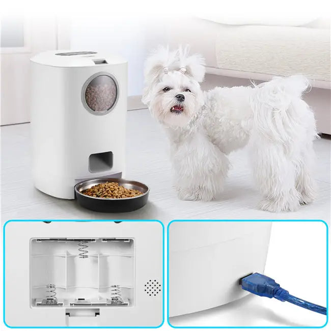 YES4PETS 4.5L Visible Automatic Digital Pet Dog Cat Feeder Food Bowl Dispenser - Pet Care > Dog Supplies > Dog Bowls