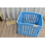 YES4PETS 4 Panel Plastic Pet Pen Pet Foldable Fence Dog Fence Enclosure With Gate Blue - Pet Care > Dog Supplies > Dog
