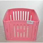 YES4PETS 4 Panel Plastic Pet Pen Pet Foldable Fence Dog Fence Enclosure With Gate Pink - Pet Care > Dog Supplies > Dog