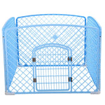 YES4PETS 4 Panel Plastic Pet Pen Pet Foldable Fence Dog Fence Enclosure With Gate Blue- M - Pet Care > Dog Supplies >