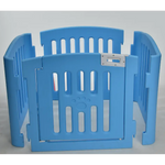YES4PETS 4 Panel Plastic Pet Pen Pet Foldable Fence Dog Fence Enclosure With Gate Blue - Pet Care > Dog Supplies > Dog