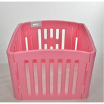 YES4PETS 4 Panel Plastic Pet Pen Pet Foldable Fence Dog Fence Enclosure With Gate Pink - Pet Care > Dog Supplies > Dog