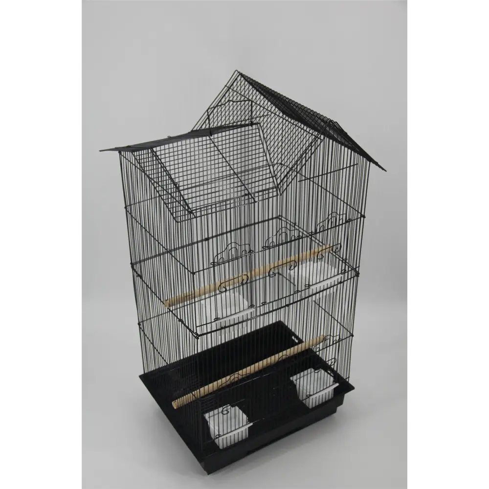 YES4PETS 4 X Medium Size Bird Cage Parrot Budgie Aviary with Perch - Black - Pet Care > Bird > Bird Cages & Stands