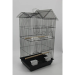 YES4PETS 4 X Medium Size Bird Cage Parrot Budgie Aviary with Perch - Black - Pet Care > Bird > Bird Cages & Stands