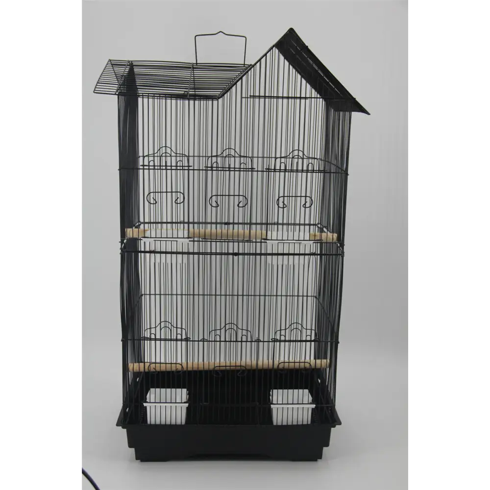 YES4PETS 4 X Medium Size Bird Cage Parrot Budgie Aviary with Perch - Black - Pet Care > Bird > Bird Cages & Stands