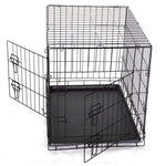 YES4PETS 42’ Portable Foldable Dog Cat Rabbit Collapsible Crate Pet Rabbit Cage with Cover Blue - Pet Care > Cat