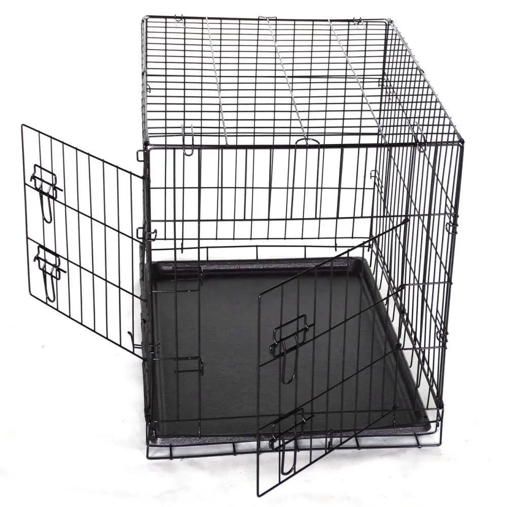 YES4PETS 42’ Portable Foldable Dog Cat Rabbit Collapsible Crate Pet Rabbit Cage with Cover Blue - Pet Care > Cat