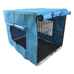 YES4PETS 48’ Collapsible Metal Dog Puppy Crate Cat Rabbit Cage With Cover Blue - Pet Care > Dog Supplies > Dog