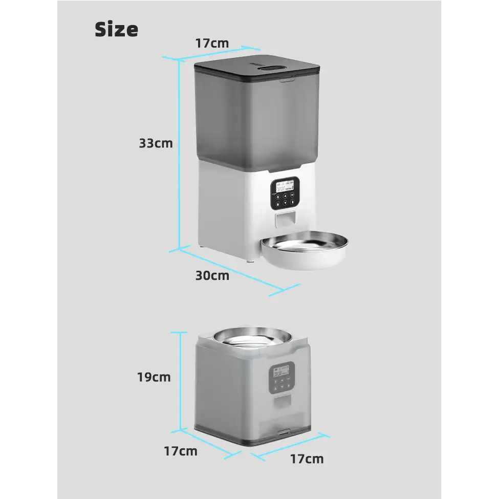 YES4PETS 5.6L Visible Automatic Digital Pet Dog Cat Feeder Food Bowl Dispenser - Pet Care > Dog Supplies > Dog Bowls