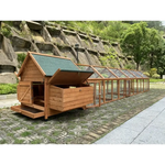 YES4PETS 6 M XXXL Chicken Coop Rabbit Hutch Ferret Cage Hen Chook Cat Kitten House With Run - Pet Care > Coops &