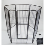 YES4PETS 6 Panel 120 cm Heavy Duty Pet Dog Cat Rabbit Playpen Fence With Cover - Pet Care > Dog Supplies > Dog Playpens