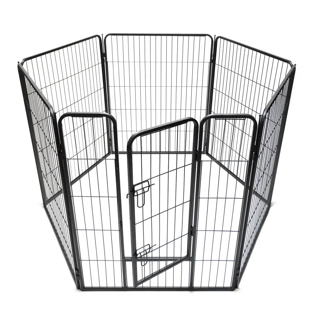 YES4PETS 6 Panels 100 cm Heavy Duty Pet Dog Cat Puppy Rabbit Exercise Playpen Fence Extension With Cover - Pet Care >