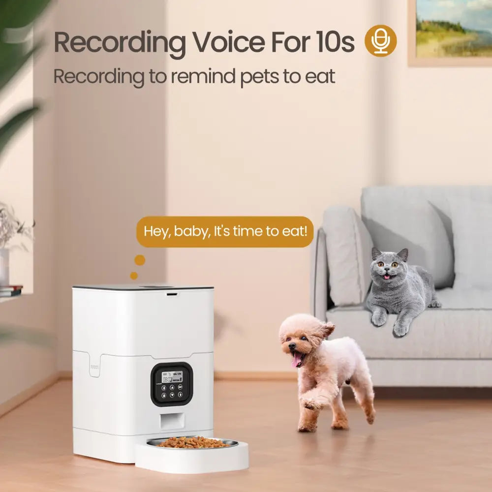 YES4PETS 6L Automatic Digital Pet Dog Cat Feeder Food Bowl Dispenser - Pet Care > Dog Supplies > Dog Bowls Feeders &