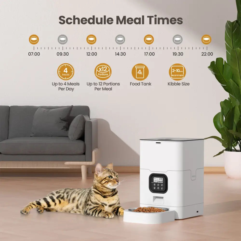 YES4PETS 6L Automatic Digital Pet Dog Cat Feeder Food Bowl Dispenser - Pet Care > Dog Supplies > Dog Bowls Feeders &