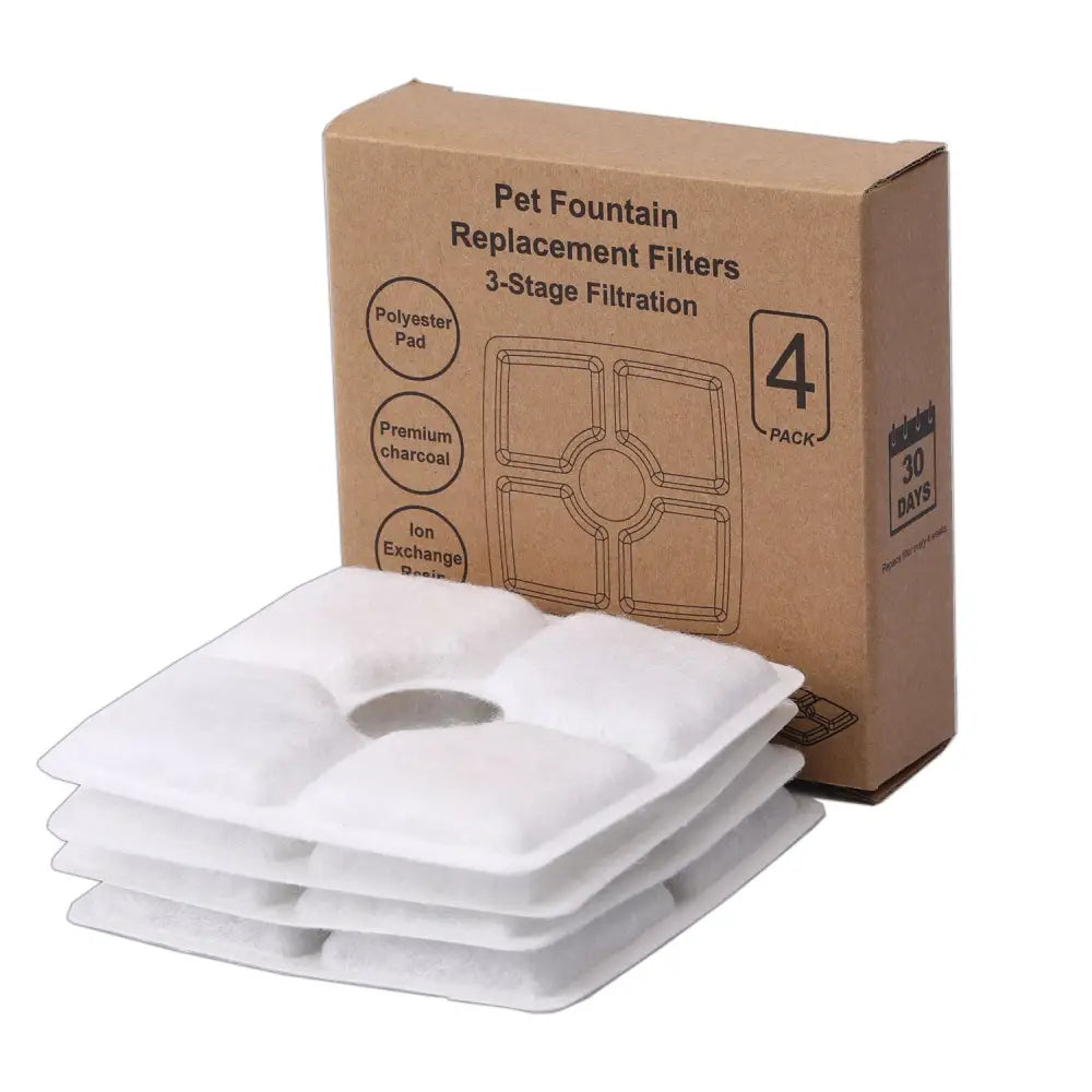 YES4PETS 8 x Pet Dog Cat Fountain Filter Replacement Activated Carbon Ion Filtration System Dispenser Compatible - Pet