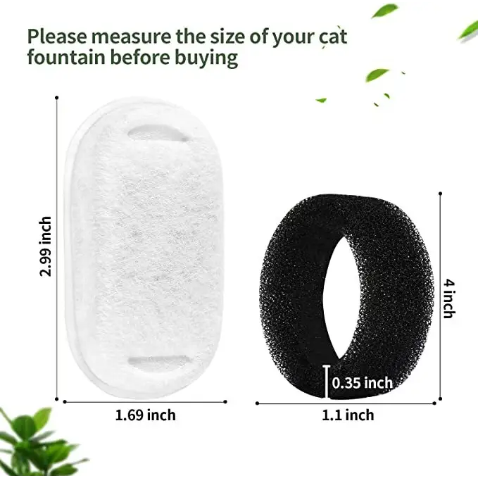 YES4PETS 8 x Pet Dog Cat Fountain Filter Replacement Activated Carbon Exchange Filtration System Automatic Water