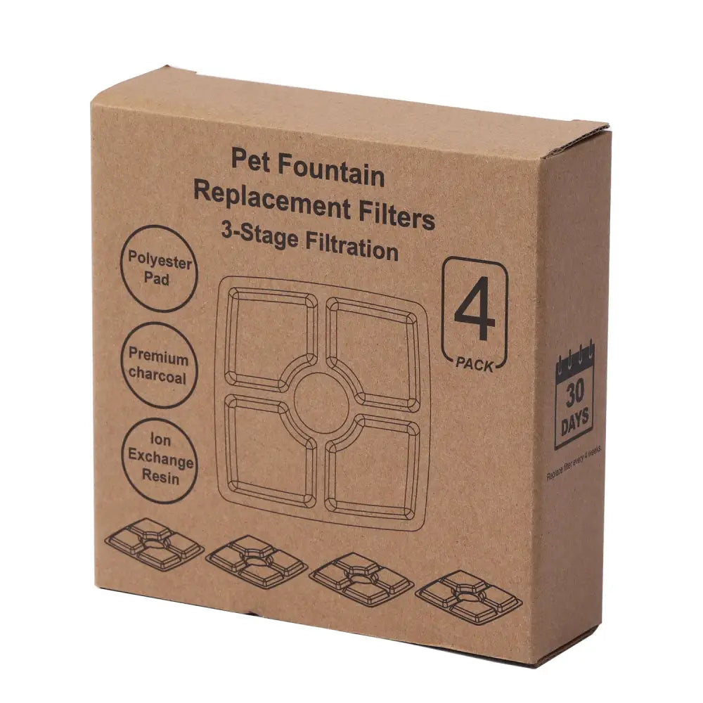 YES4PETS 8 x Pet Dog Cat Fountain Filter Replacement Activated Carbon Ion Filtration System Dispenser Compatible - Pet