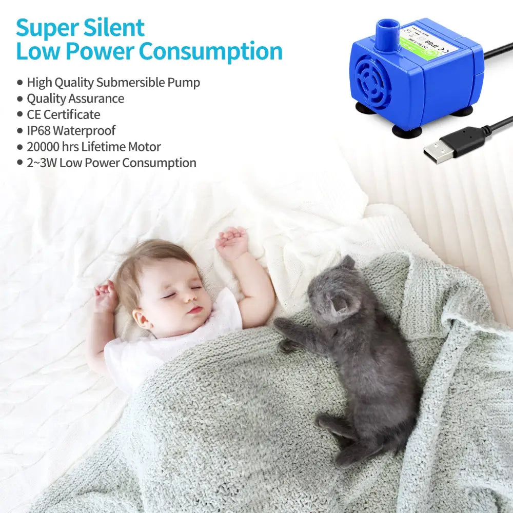 YES4PETS Blue Ceramic Electric Pet Water Fountain Dog Cat Water Feeder Bowl Dispenser - Pet Care > Dog Supplies > Dog