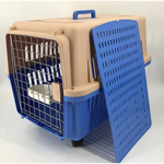 YES4PETS Blue Large Dog Puppy Cat Crate Pet Carrier Cage With Tray Bowl & Wheel - Pet Care > Dog Supplies > Dog