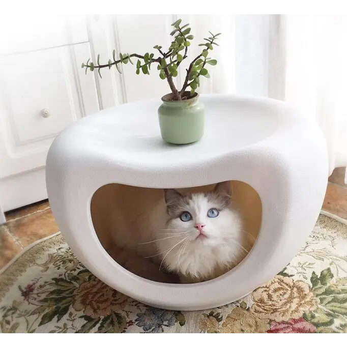 YES4PETS Cat Kitten Bed Cave Small Dog House Plastic Pet Pod Bedding Igloo White - Pet Care > Cat Supplies > Cat