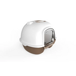YES4PETS Cat Toilet Litter Box Portable Hooded Tray House with Handle and Scoop Brown - Pet Care > Cat Supplies > Cat