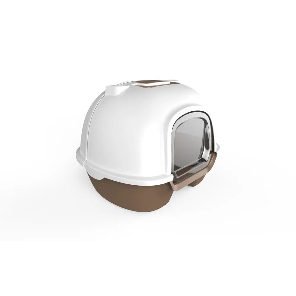 YES4PETS Cat Toilet Litter Box Portable Hooded Tray House with Handle and Scoop Brown - Pet Care > Cat Supplies > Cat