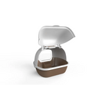 YES4PETS Cat Toilet Litter Box Portable Hooded Tray House with Handle and Scoop Brown - Pet Care > Cat Supplies > Cat