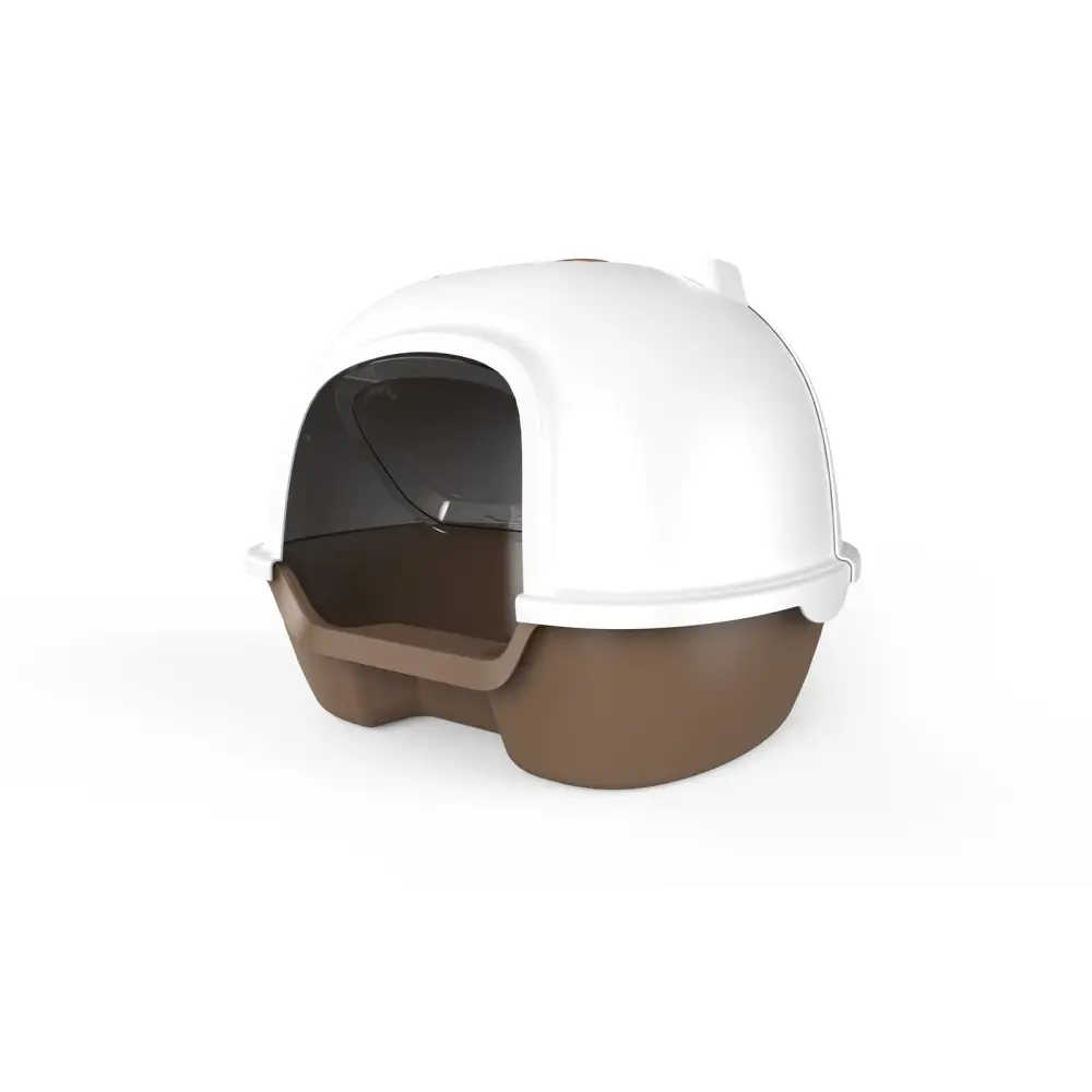 YES4PETS Cat Toilet Litter Box Portable Hooded Tray House with Handle and Scoop Brown - Pet Care > Cat Supplies > Cat