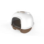 YES4PETS Cat Toilet Litter Box Portable Hooded Tray House with Handle and Scoop Brown - Pet Care > Cat Supplies > Cat