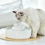 YES4PETS Ceramic Electric Pet Water Fountain Dog Cat Water Feeder Bowl Dispenser - Pet Care > Dog Supplies > Dog Bowls